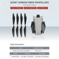 thumbnail image 1 of Hélice para drones BuyWeekMX de fibra de carbono Compatible con DJI Mini 3 Pro, 1 of 9