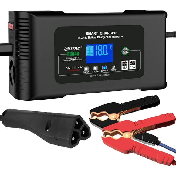 Golf cart Battery Charger, 48V 13A and 36V 18A Trickle Battery Charger,48 Volt Golf Charger,for EZGO RXV&TXT Smart Charger,Lithium,LiFePO4,Lead-Acid
