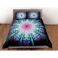 thumbnail image 3 of Mandala verde psicodélico Funda nórdica Juego de cama Boho Full, Queen, King, Dorm, 3 of 4
