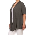 thumbnail image 3 of Women's Plus Size Solid Open Front Vest Cardigan, 3 of 4
