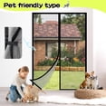 thumbnail image 7 of Magnetic Garage Door Screen with Strapping Tapes for 1 Car Garage 9x7ft, Reinforced Fiberglass Mesh with Weighted Bottom, Durable Screen Door Curtain Kit, 7 of 7