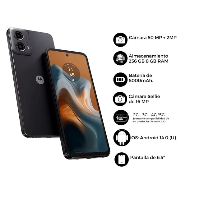 Motorola Moto G34 256 Gb Negro Meteorito 8 Gb Ram