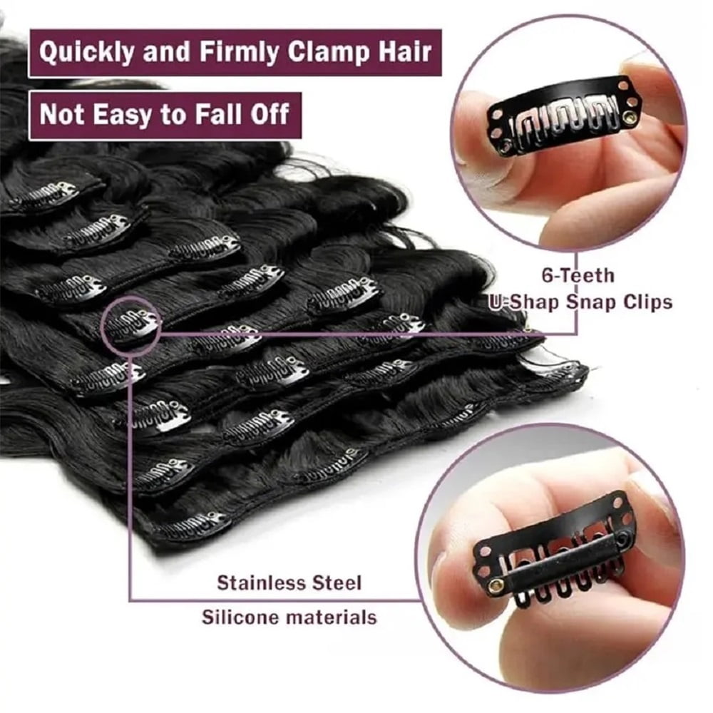 Water Wave Curly Clip ins Human Hair Extension 120G 160G/Set Brazilian Virgin Hair Clip Ins Extension