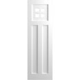 thumbnail image 5 of 12"W x 34"H True Fit PVC San Antonio Mission Style Fixed Mount Shutters, White (Per Pair - Hardware Not Included), 5 of 7