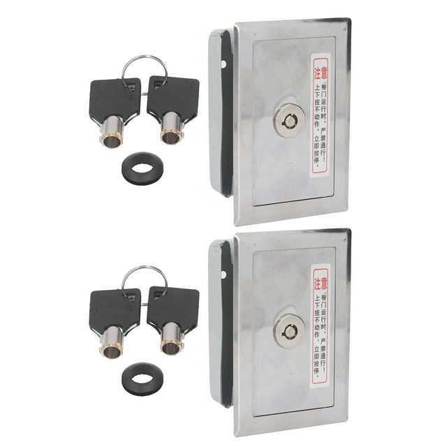Boîte de Commutation à Clé, Correspondant à une Large Application Commutateur à Clé en Acier Inoxydable Universel 2 Set pour Porte à Volet Roulant