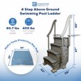 thumbnail image 2 of Confer Plastics Curved Pool Step & Hydrotools by Swimline 36"x36" Ladder Mat, 2 of 11