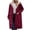 Wine womens coat, variant on Usmixi Womens Winter Cotton Coat Puffer Long Coat for Women Warm Thickened Soft Cozy Fleece Lined Overcoat Casual Solid Plus Size Plush Trench Jacket Outwear 2023 Cotton Coat