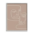 thumbnail image 5 of Stupell Industries Two Faces Single Line Drawing Brown Beige Abstract Graphic Art Gray Framed Art Print Wall Art, 16x20, by Design Fabrikken, 5 of 5