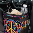 thumbnail image 6 of Peace symbol Foldable Car Trash Can with Lid, Leak-proof Hanging Storage Bag - Trash Can for Car, Car Garbage Can, 6 of 6
