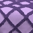 thumbnail image 4 of D.N.G. BEDDINGS 5 Piece Luxury Two Tone Diamond Ruffle Pattern Comforter Set Premium Super Soft, All Season 800 Thread Count, 100% Egyptian Cotton, Super King Size Lilac-Purple Color, 4 of 4