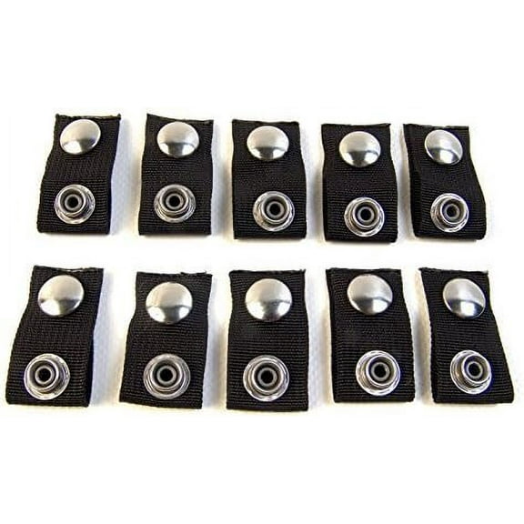 Snaps for Your Boat Cover, Black (Extend A Snap), Adds 1" Inch, Finger Loop Built in, 10 Piece Set