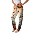 thumbnail image 4 of Womens Halloween Pants Pumpkin Graphic Jogger Trousers Stretch Waist Cuffed Ankle Casual Indoor Outdoor Bottoms Multicolor 3XL, 4 of 5