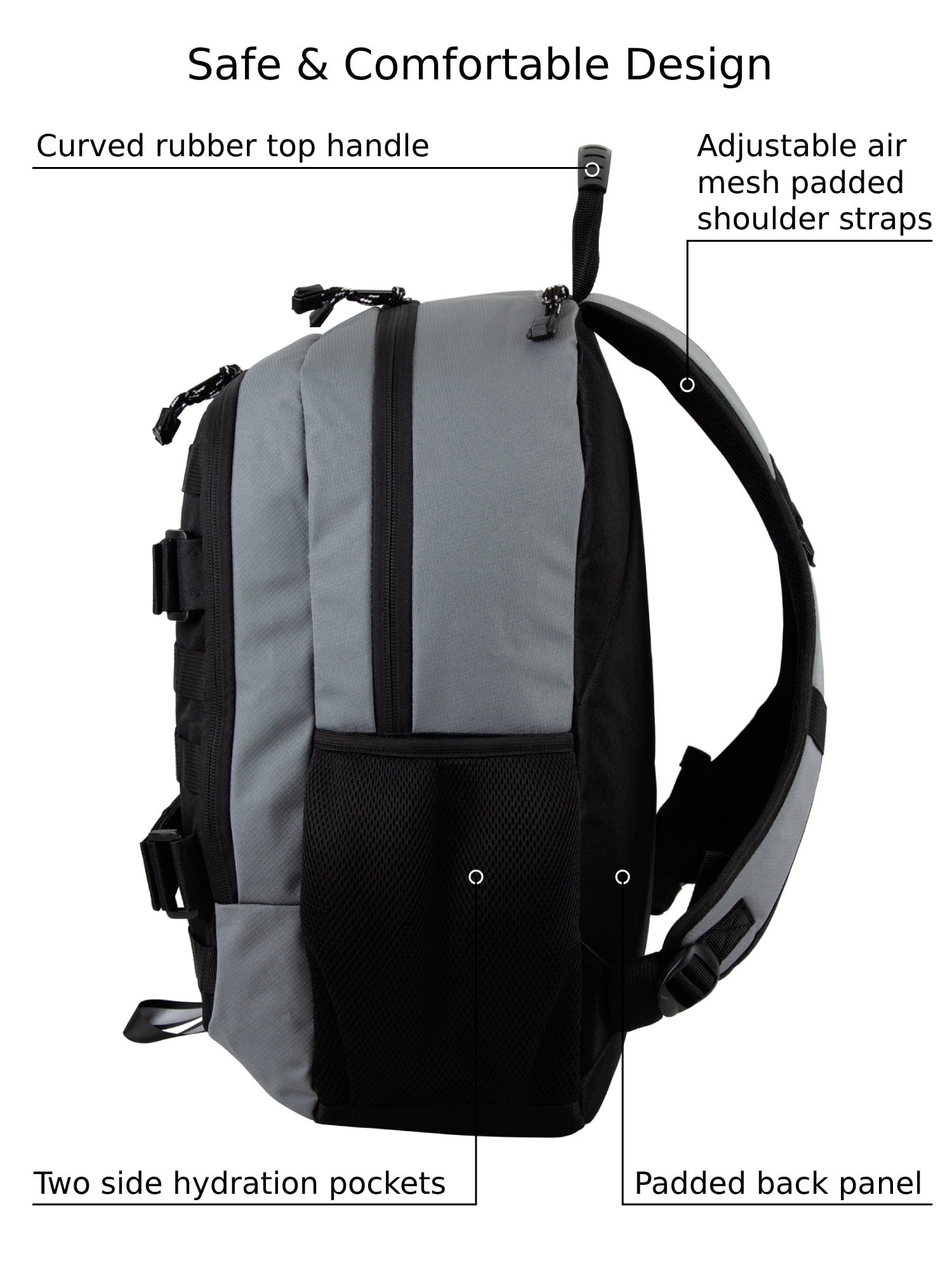Eastsport Skatepark 180 Skater Backpack, Grey Flannel