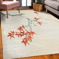 thumbnail image 3 of Japanese Decorative Rug, Cherry Blossom Sakura Tree Branches Romantic Spring Themed Watercolor Picture, Quality Carpet for Bedroom Dorm and Living Room, 6 Sizes, Salmon Dust, by Ambesonne, 3 of 4
