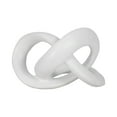 thumbnail image 6 of Sculptured Knot Tabletop Display for Home and Office Decor - Contemporary Accent Figurine for Living Room, Bathroom, and Shelf - Interlaced Form Ornament for Coffee Table Decor - 7", White, 6 of 9