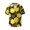 Geometric Pattern With Bee, variant on offers the Gold Glitter Leopard for Men's Casual Short-sleeved Shirt, a button-up collared shirt with a pocket, perfect for beach vacations and yacht travel in the Medium size.