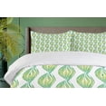 thumbnail image 4 of Ambesonne Abstract Duvet Cover Set, Natural Braids and Chains, 2-Calking, Green Pale Green White, 4 of 7