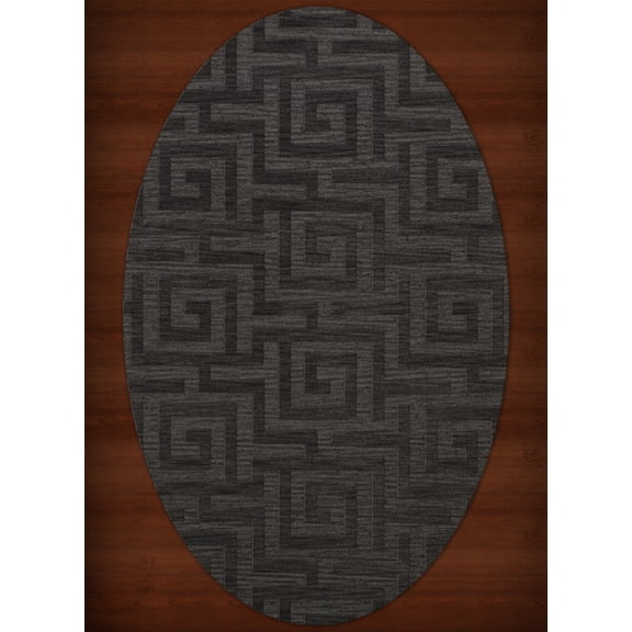 Dalyn Dover Area Rug DV13 Dv13 Ash Squares Maze 10' x 14' Oval