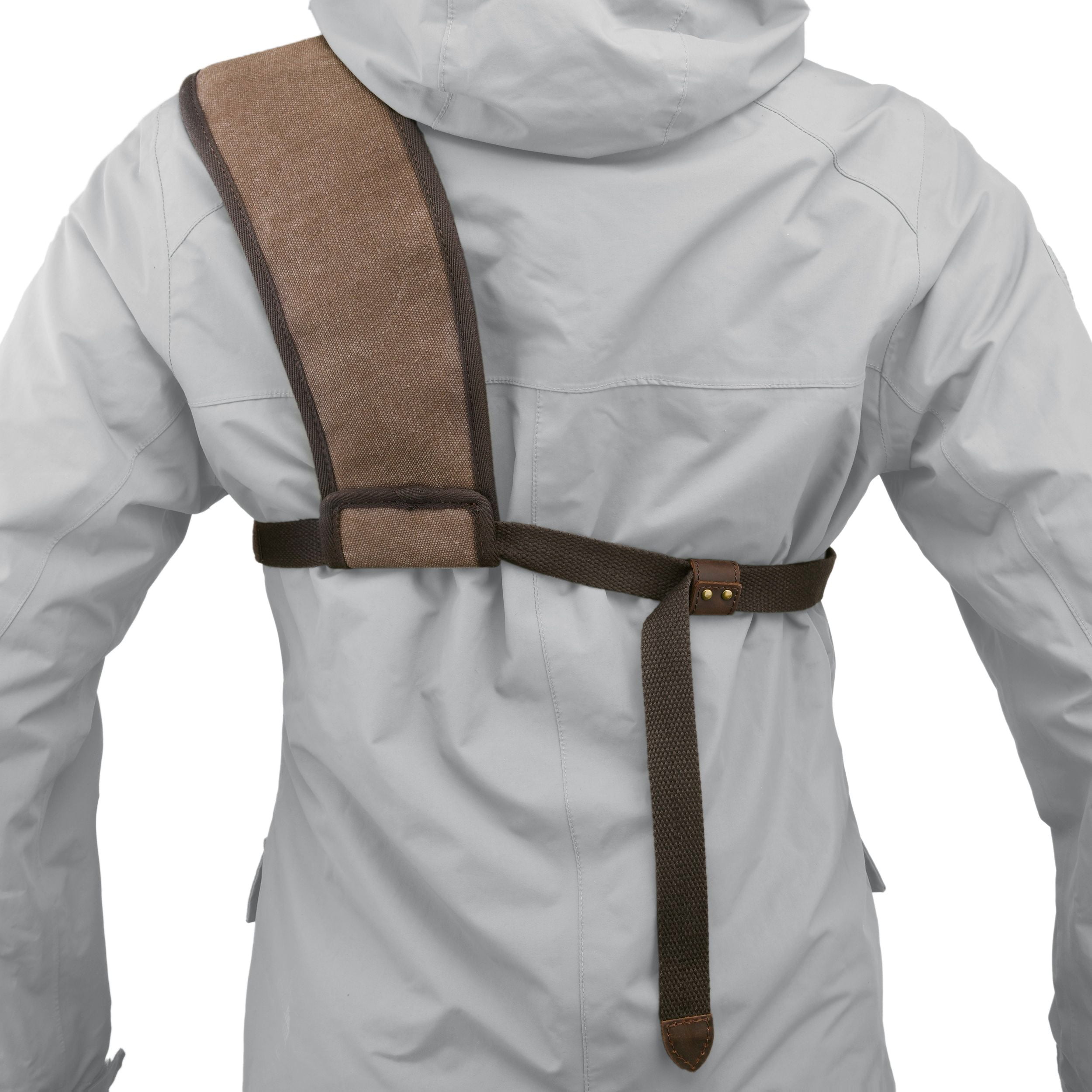 Vintage Canvas Leather Shooting Left Shoulder Recoil Pad , Shoulder Shield Protection for Left Chest