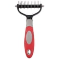 thumbnail image 2 of Pet Grooming Brush Undercoat Rake for Dogs & Cats, Extra-Wide Dog Grooming Brush & Deshedder Comb for Long Hair Durable Practical, 2 of 5