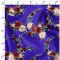 thumbnail image 2 of Soimoi Blue Georgette Viscose Fabric Peony Floral Print Sewing Fabric Yard 42 Inch Wide, 2 of 6