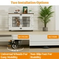 thumbnail image 5 of LainTene Dog Crate Furniture, Dog Kennels for Inside with Pads and Wheels, Heavy Duty Pet House for Small Medium Dogs, White, 5 of 9