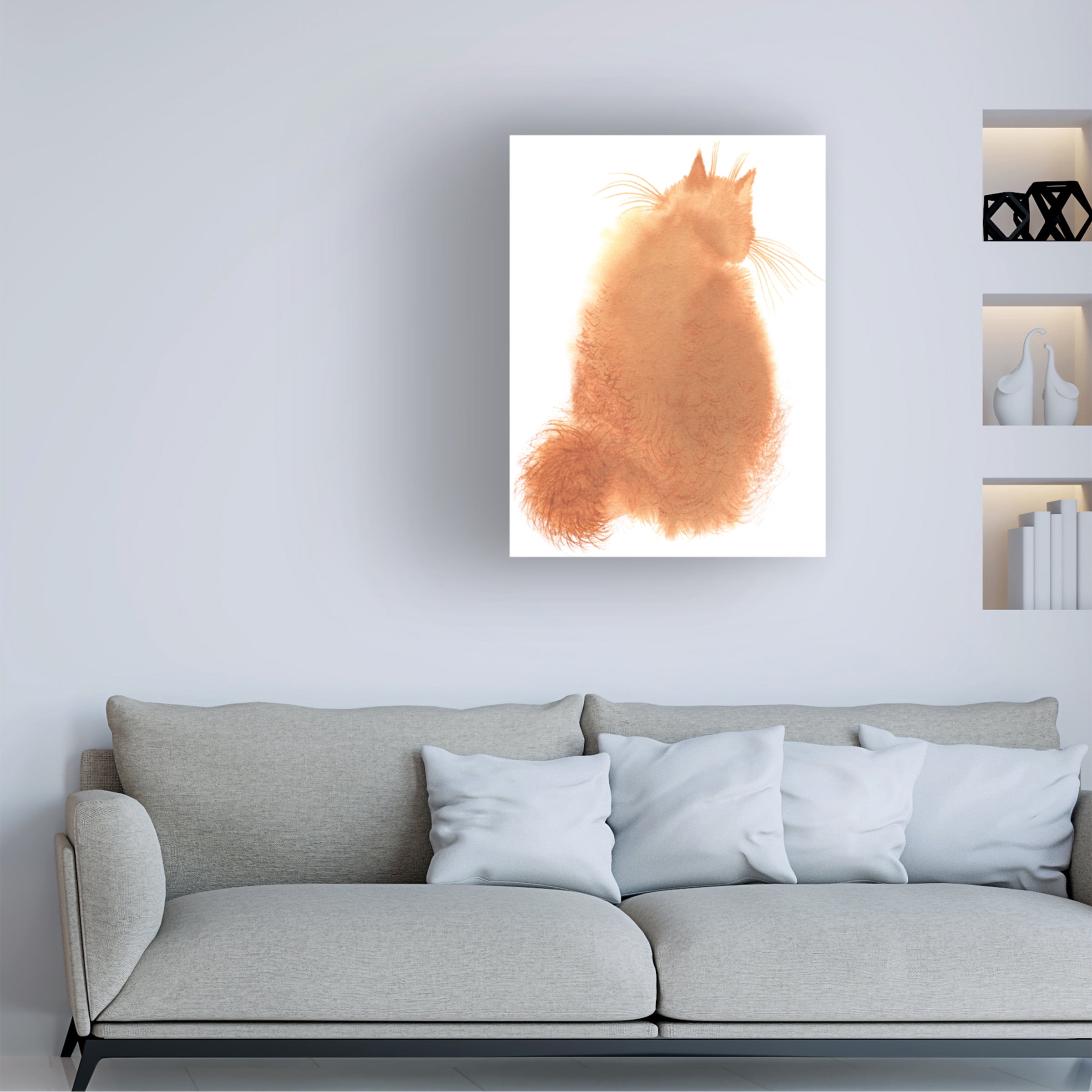 Elena Bolgova 'Fluffy Ginger' Canvas Art