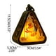 thumbnail image 4 of Luz vintage de Navidad - Escena navideña triangular con Papá Noel, muñeco de nieve y reno - Adorno de ventana de escritorio - Cálido resplandor LED, 4 of 6
