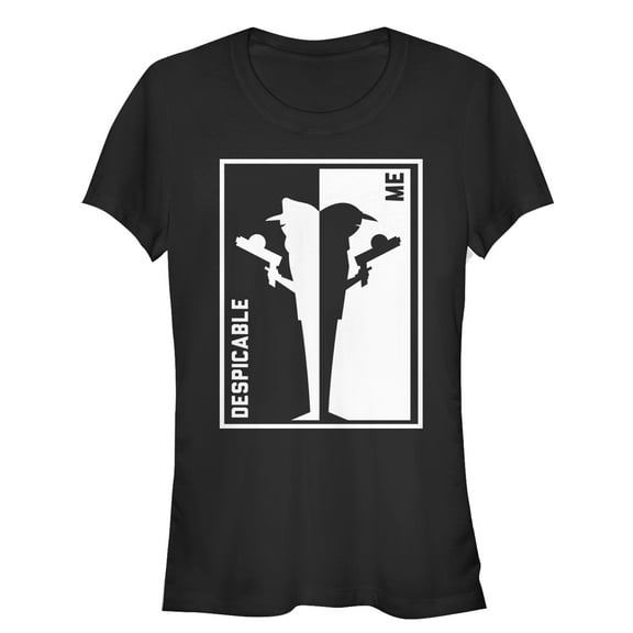 Junior's Despicable Me 3 Brother Trouble Frame Graphic Tee Black Medium