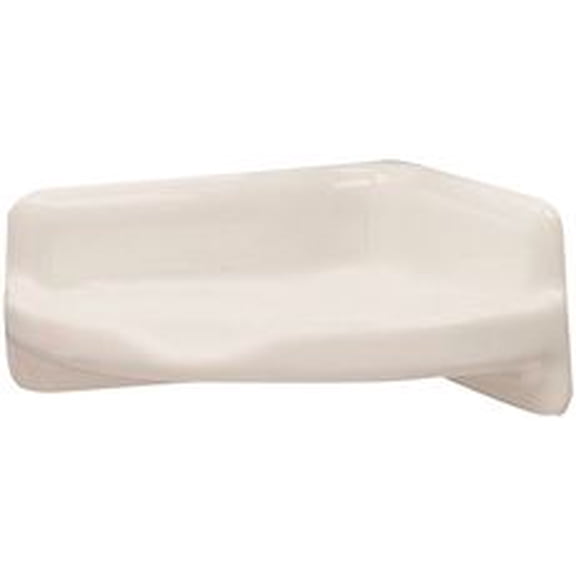 Corner Shelf, Ceramic, White, Small, 3.5 In. X 3.5 In.