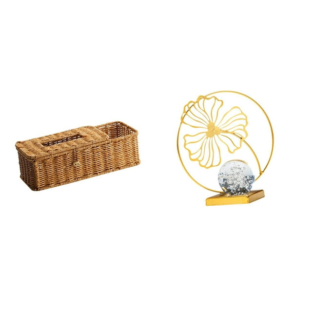 Estuche para pañuelos de escritorio,Caja de pañuelos faciales de papel retro de madera,Tapa para caja de pañuelos,porta servilletas de papel facial,Estatua de hoja,Estatua de hoja para