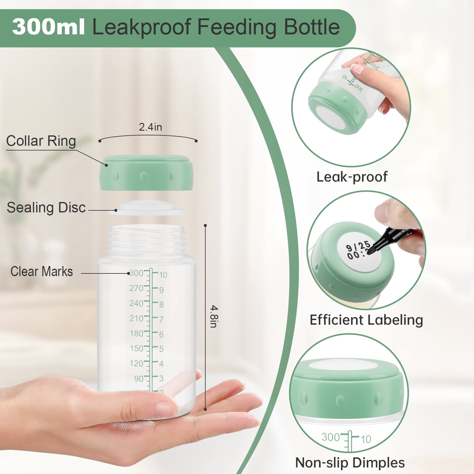 Breast Pump Accessories Compatible with Spectra S1 S2 S9 Plus Replacement Pump Parts, 2 Sets with 24mm Flanges Spectra, 10oz Bottles, Duckbill Valves, Tubing, Backflow Protectors, Not Original