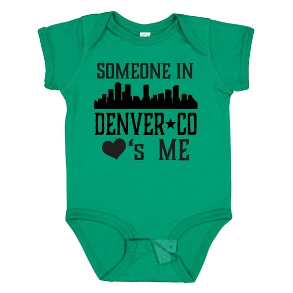 Inktastic Denver Colorado Someone Loves Me Skyline Boys or Girls Baby Bodysuit