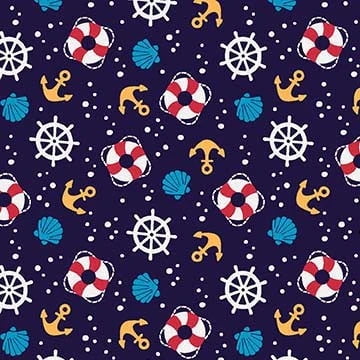 Sea Gear Navy Cotton Fabric