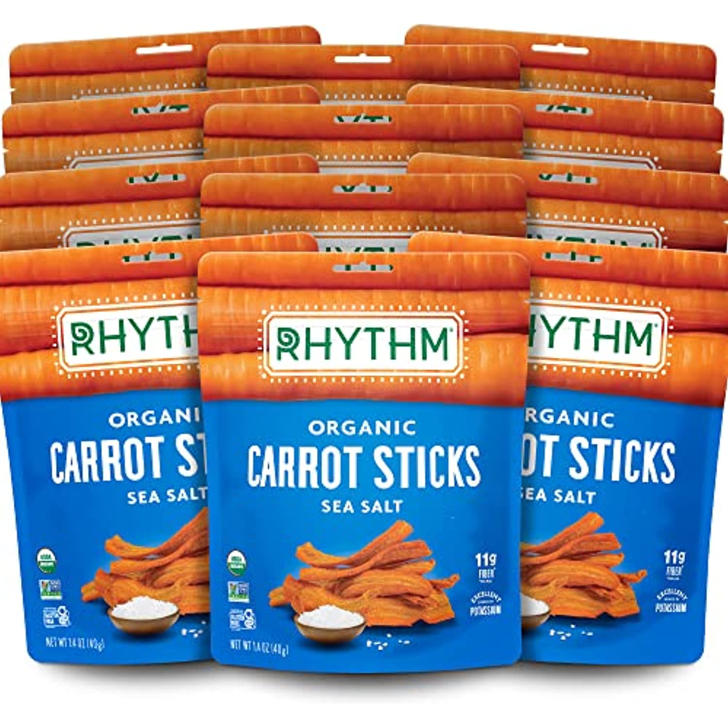 Rhythm Superfoods Crunchy Carrot Sticks, Salted, Organic And NonGmo, 1