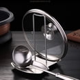 thumbnail image 5 of Dosaele Spoon Rest and Pot Lid Holder, Stainless Steel Pan Pot Cover Lid Rack Shelf Stand Holder Spoon Holder Utensil Rest Stove Organizer Storage Soup Spoon Rests Kitchen Tool, 5 of 7