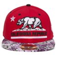 thumbnail image 1 of Snapback TOP HEADWEAR bandera de la República de California Floral Rojo Blanco Gorra de béisbol, 1 of 2