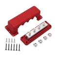 thumbnail image 4 of Bloque de distribución de energía, barra colectora, 3/8", 4 pernos, fácil de conectar con cubierta, bloque de terminales para camión, automóvil, barra Rojo, 4 of 8