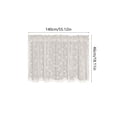 thumbnail image 3 of Lace Curtain Polyester White Semi Sheer Chiffon Embroidery Rod Pocket Sun Block Light Filter Wrinkle Resistant Washable Decor For Bedroom Living Room Kitchen Dining Room Window Door Home Decor, 3 of 7