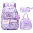 thumbnail image 1 of Mochila Alrisg Lovely, mochila escolar para niñas, 17 pulgadas, color morado, 1 of 7