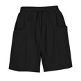 thumbnail image 6 of Jalioing Womens Summer Shorts Wide Leg Drawstring Waist Loose Shorts Fashion Trendy Casual Shorts with Pocket, 6 of 6