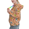 thumbnail image 2 of Lsque Fall Gnomes1 Pattern Casual Women's Hoodie,Hooded Sweatshirt with Kangaroo Pocket,Pullover Hoodie with Eye-catching Drawstrings-XX-Large, 2 of 7