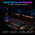 thumbnail image 6 of Seenda Wireless Gaming Keyboard and Mouse Combo, RGB Backlit Full Size Keyboard with Wrist Rest, 7200 DPI Rechargeable Mouse, 6 of 7