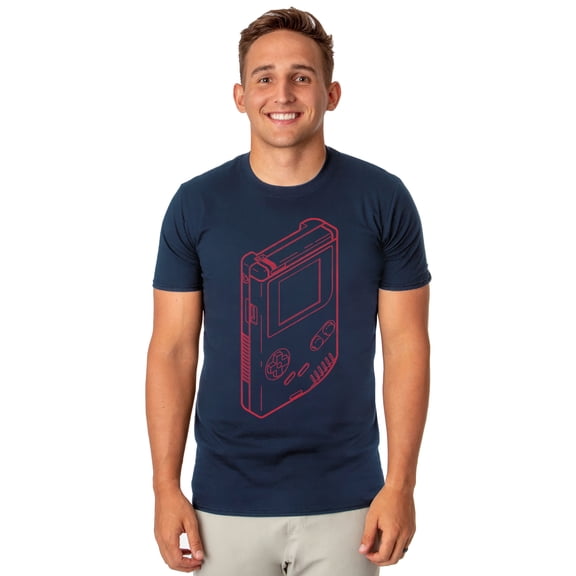 Nintendo Game Boy T-Shirt Men's Simple Sketch Design Adult Short Sleeve Tee