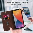 thumbnail image 2 of Nalacover for iPhone 12 Pro Max Wireless Charging Case,Luxury Full Body Protection Solid Color PU Leather Magnetic Closure Flip RFID Blocking Card Slots Stand Cover.For iPhone 12 Pro Max,Coffee, 2 of 6