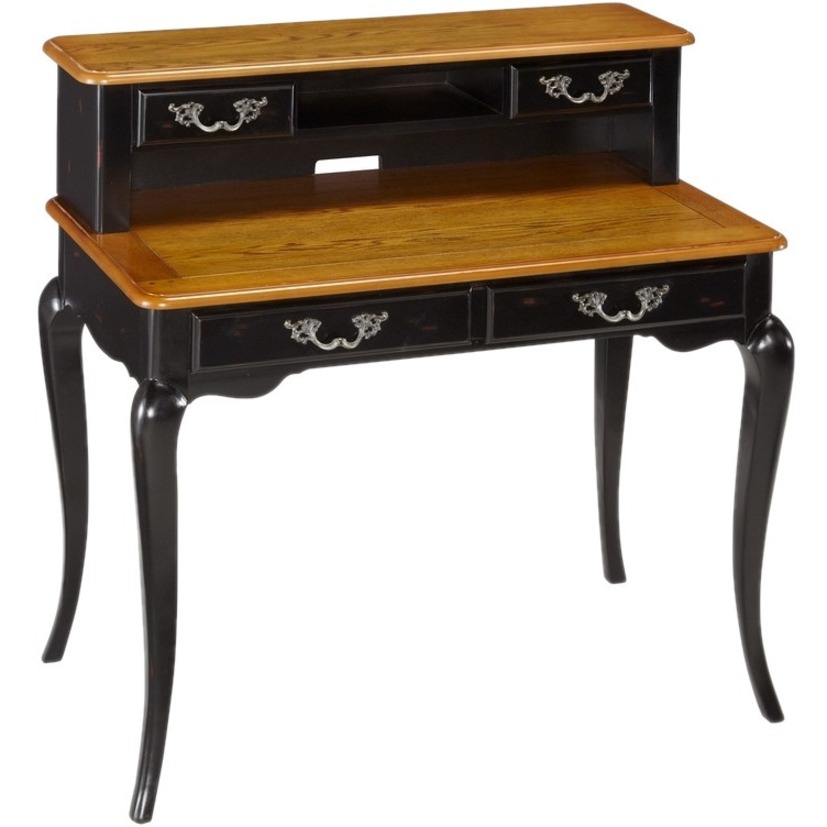 Home Styles Oak and Rubbed Black Student Desk and Hutch, 4Drawer