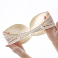 thumbnail image 3 of Multi‑Color Lace Spliced Shaping Bra Women Strapless Front‑Fasten Push‑Up Side‑Gather Brassiere, 3 of 6