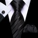 thumbnail image 3 of Set de Corbata Barry.Wang Clásica de Rayas en Seda 150 cm, 3 of 5