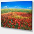 thumbnail image 2 of Paysage Acrylique avec Fleurs Rouges - Art Mural Floral Extra Grand, 2 of 4