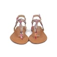 thumbnail image 4 of New Women Betani Amanda-56 Rhinestone Embellished Braided T-Strap Flat Sandal, 4 of 5